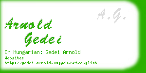 arnold gedei business card